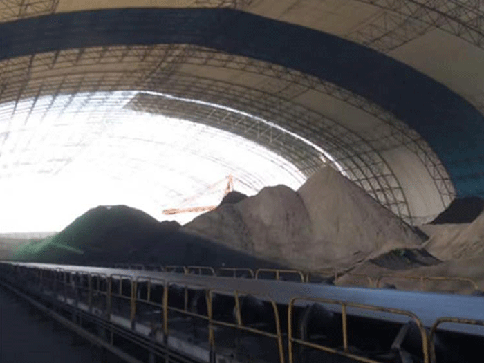 绵竹煤棚料仓网架